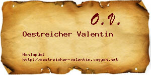 Oestreicher Valentin névjegykártya